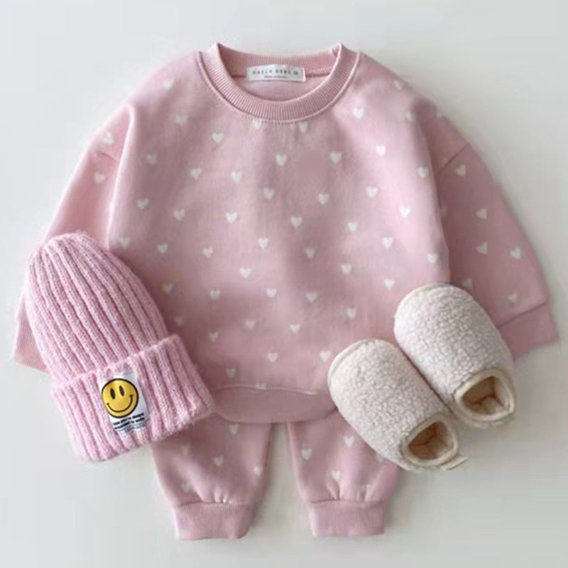 Ensemble sweat à capuche et pantalon pour bébé et petite fille