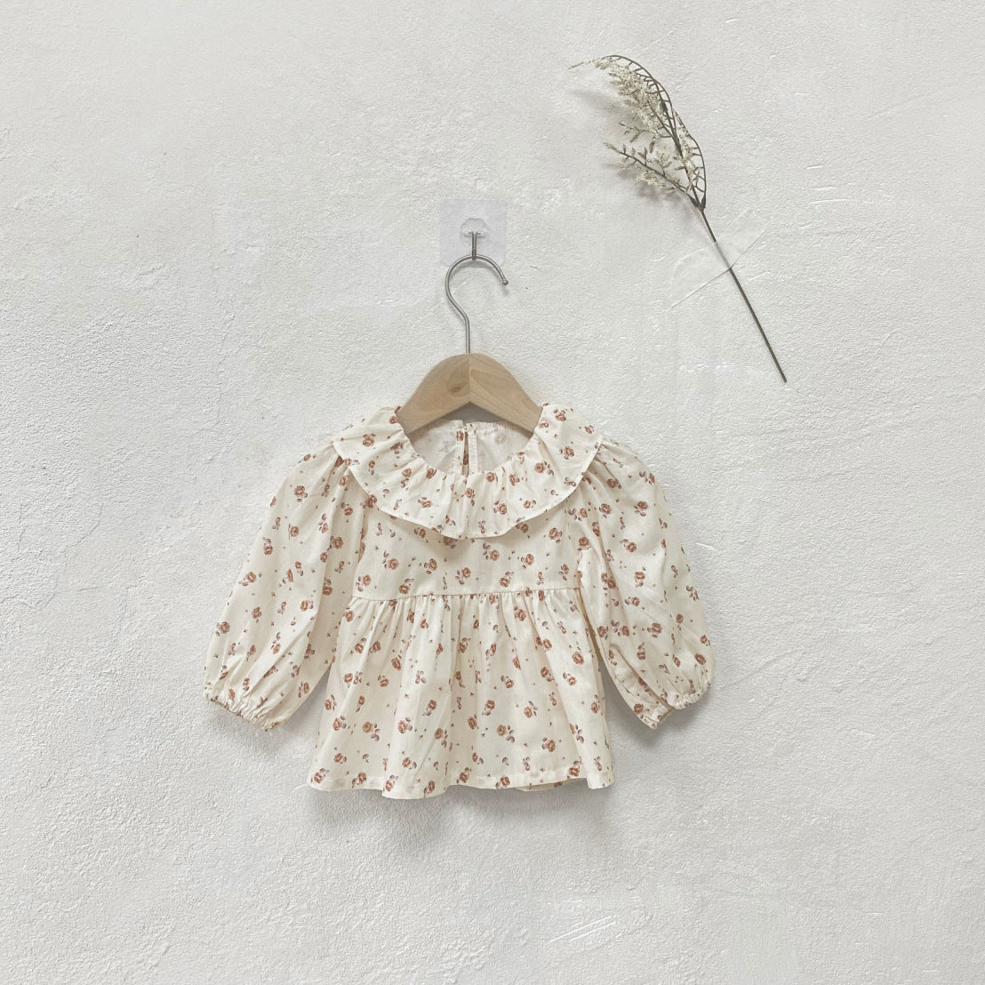 Blouse fleurie en coton pour bébé fille