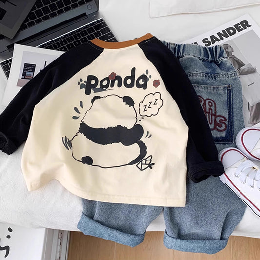 T-shirt enfant en coton à manches longues