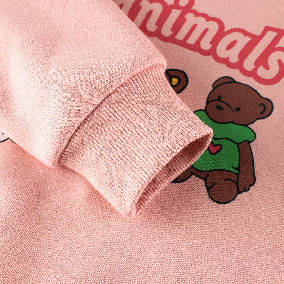 Sweat rose doublé polaire