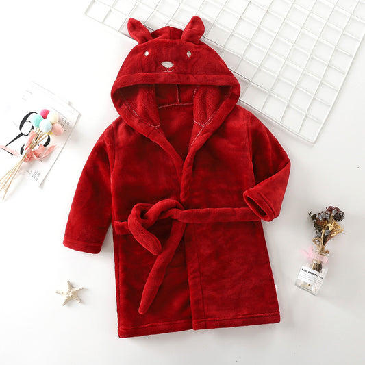 Peignoir en polaire corail pour enfant