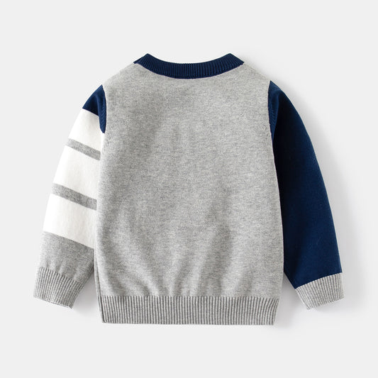 Pull léger à manches contrastées pour garçon