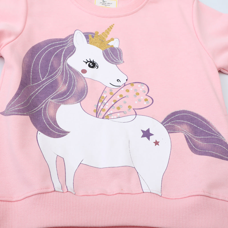 Sweat rose en coton