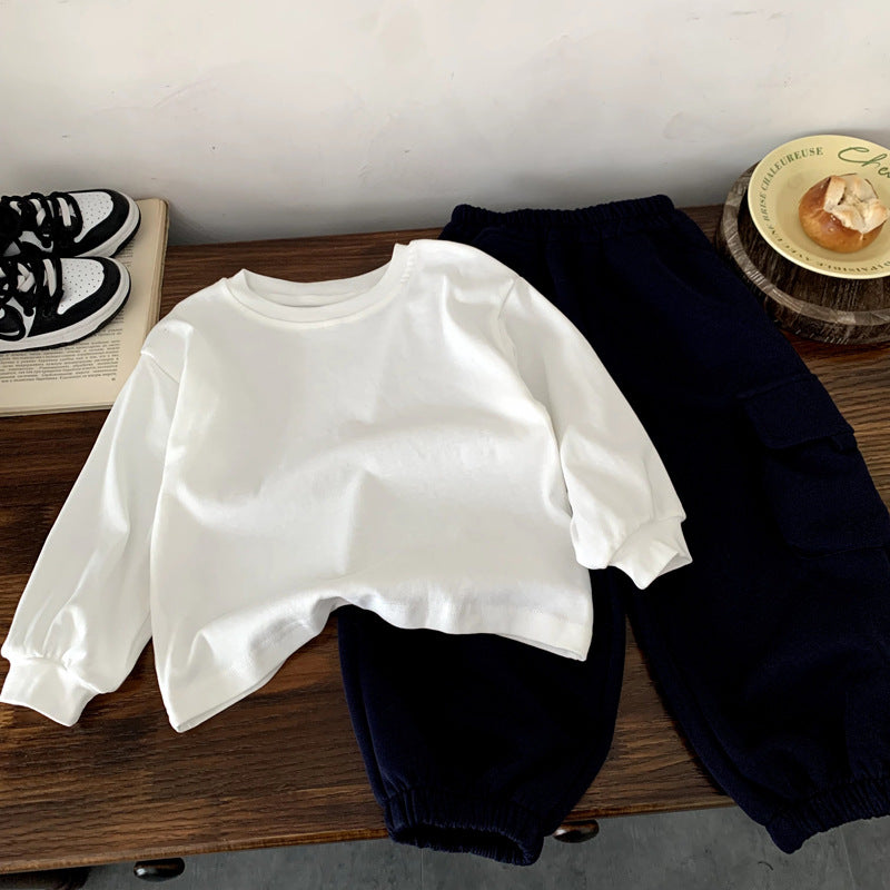 Ensemble trois pièces avec pull sans manches en maille pour enfant