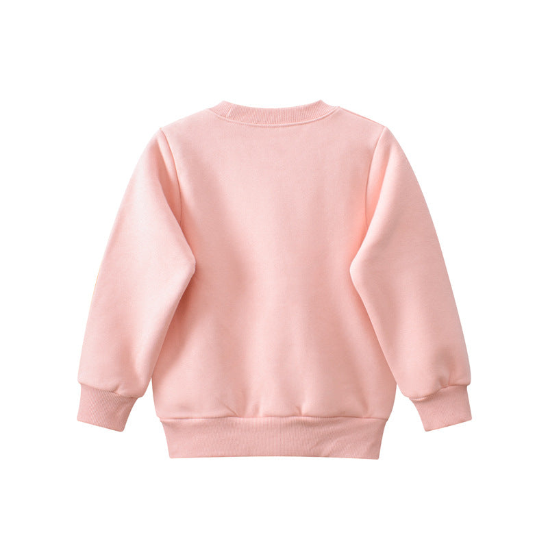 Sweat rose doublé polaire