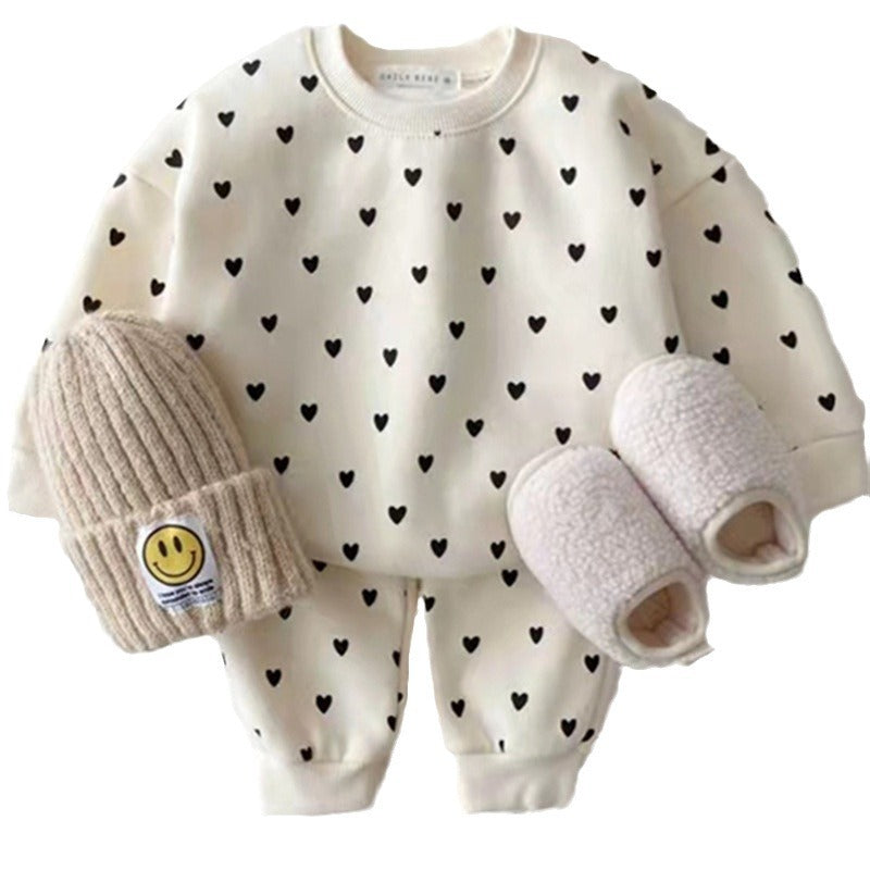 Ensemble sweat à capuche et pantalon pour bébé et petite fille