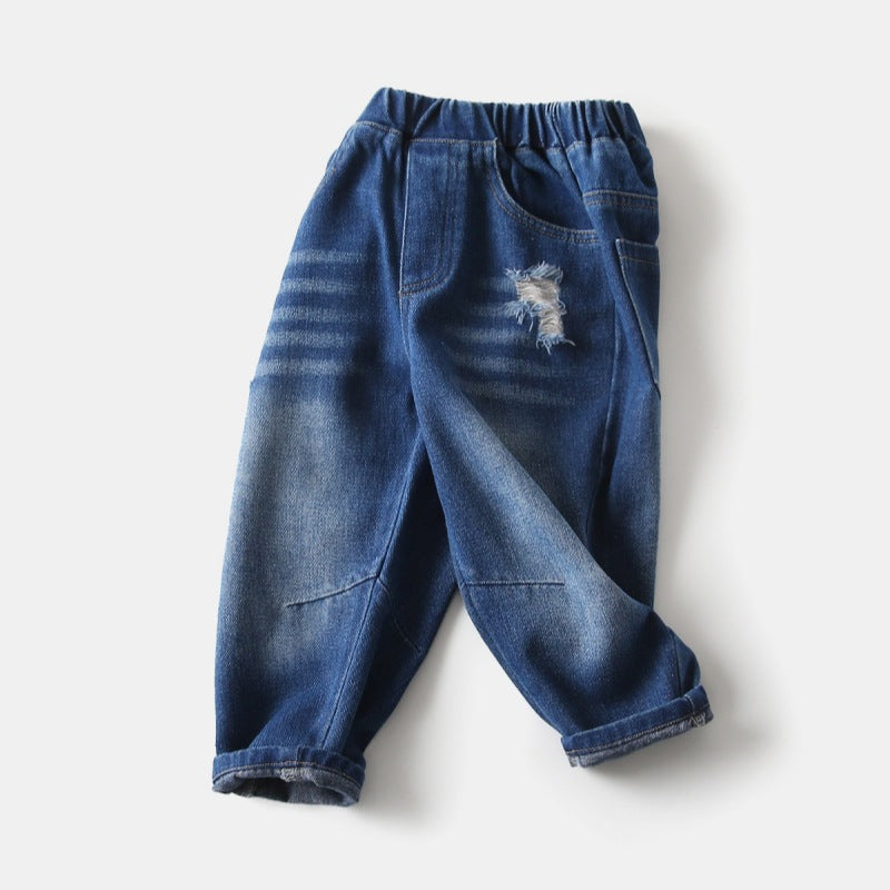 Pantalon en jean bleu foncé pour garçon