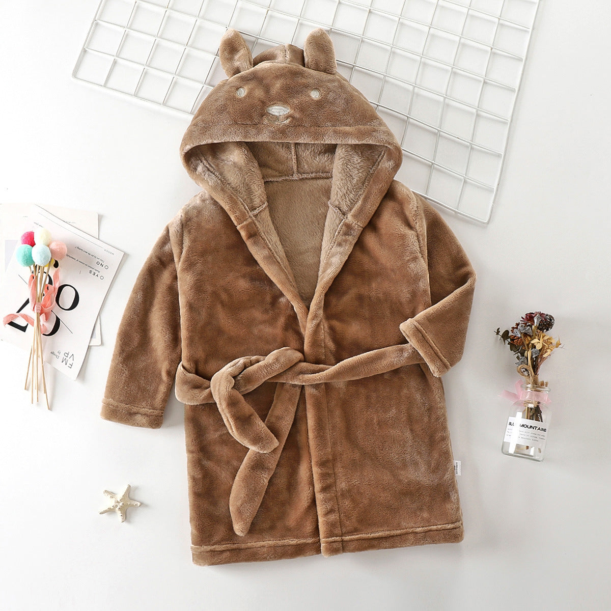 Peignoir en polaire corail pour enfant