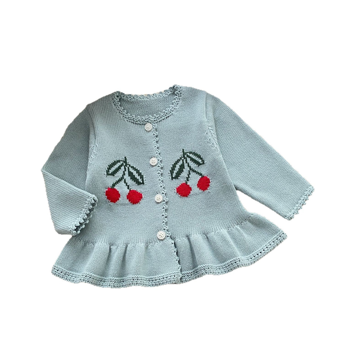 Pull en coton à col en dentelle