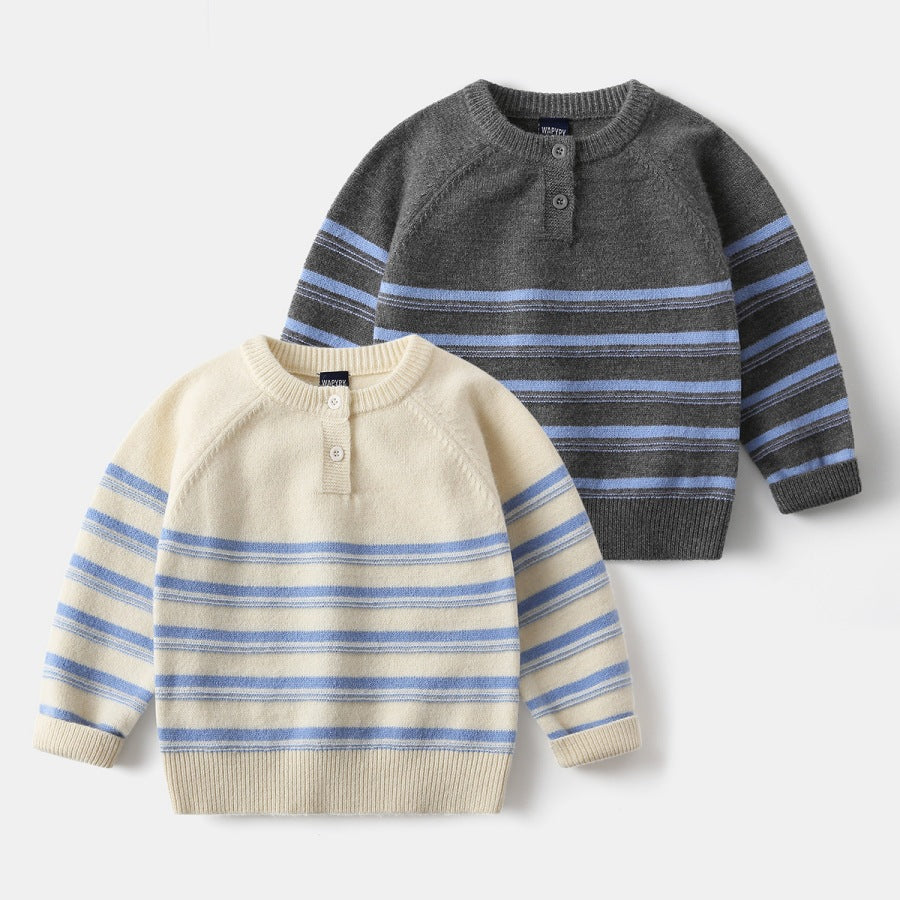 Pull rayé en maille