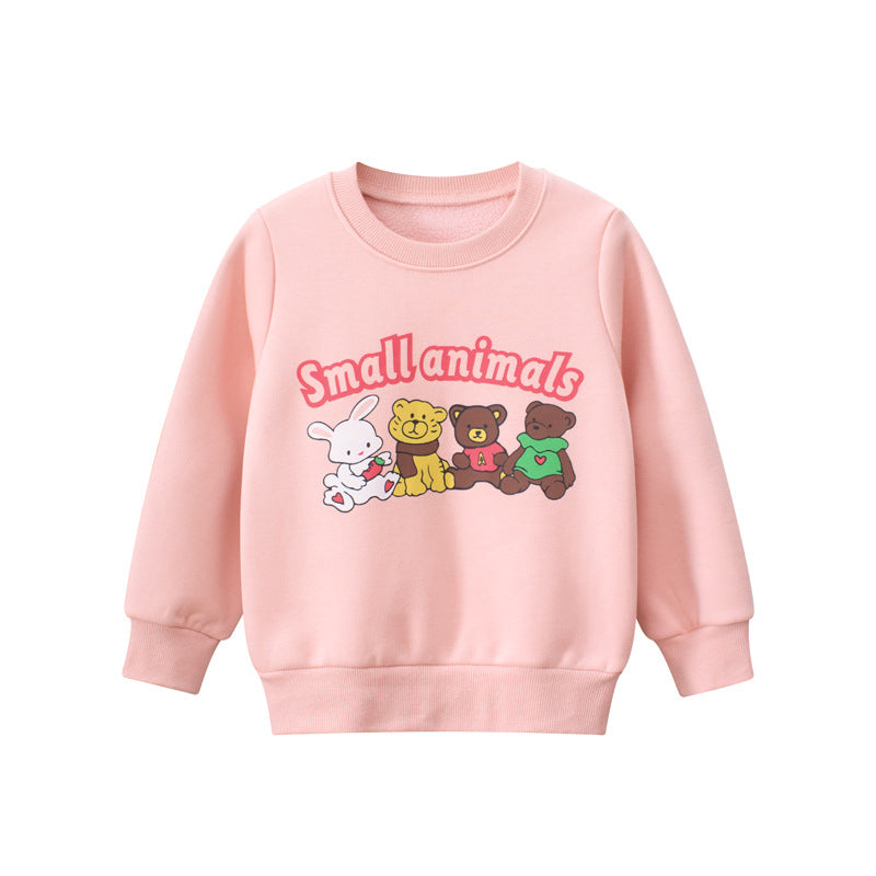 Sweat rose doublé polaire