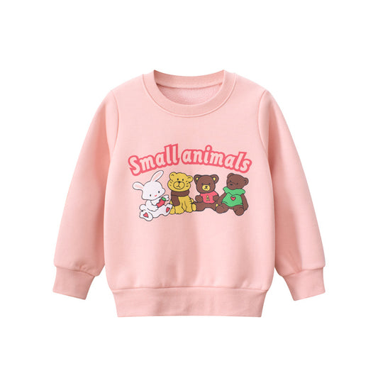 Sweat rose doublé polaire