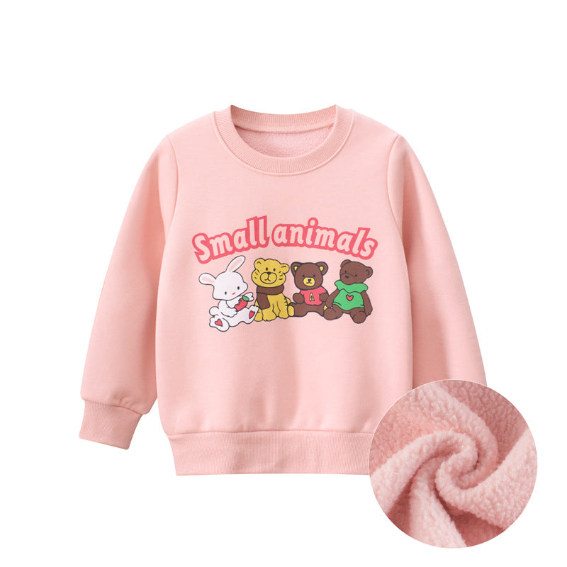 Sweat rose doublé polaire