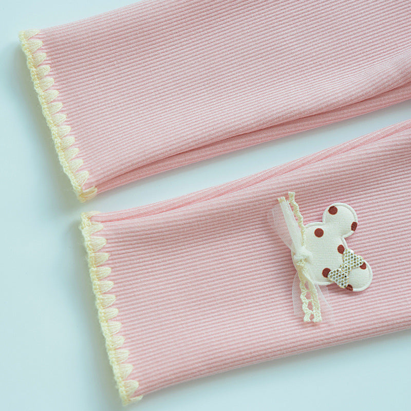 Legging fille épais et doublé en coton