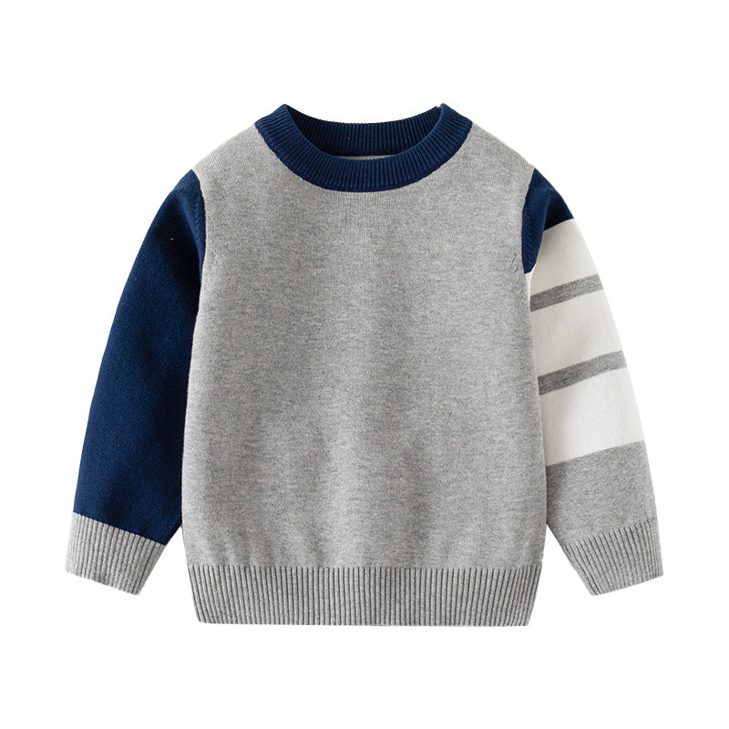 Pull léger à manches contrastées pour garçon
