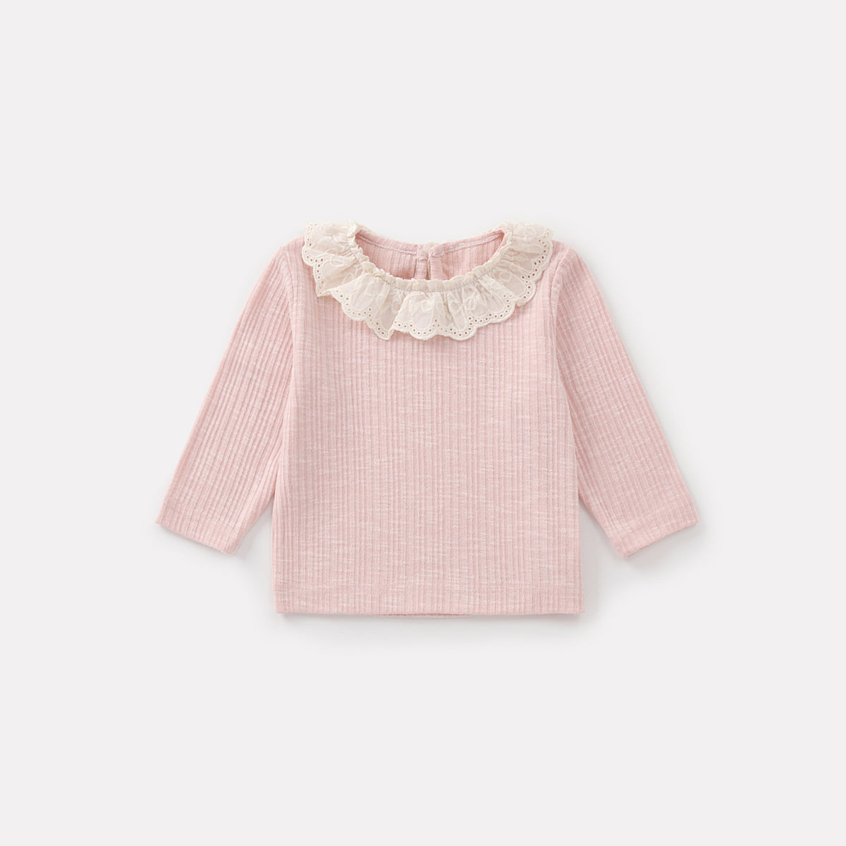 Ensemble robe salopette fleurie et d'une blouse rose pour bébé fille