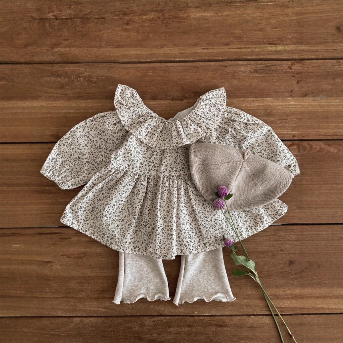 Blouse fleurie en coton pour bébé fille