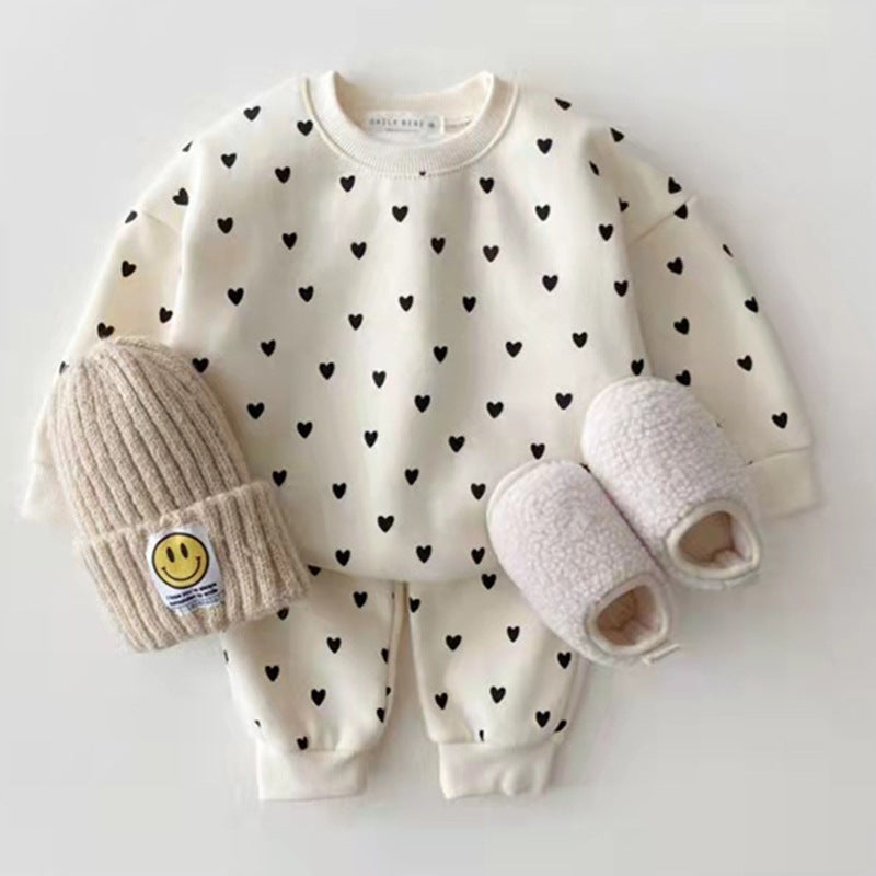 Ensemble sweat à capuche et pantalon pour bébé et petite fille