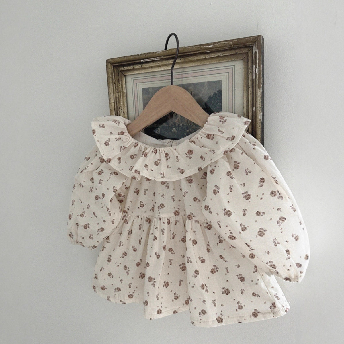 Blouse fleurie en coton pour bébé fille