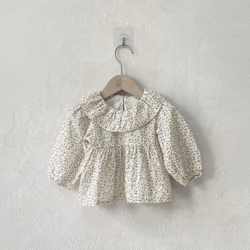 Blouse fleurie en coton pour bébé fille