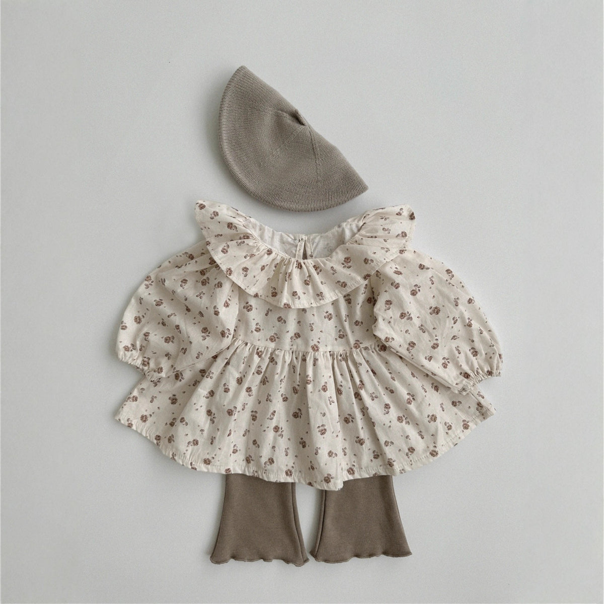 Blouse fleurie en coton pour bébé fille