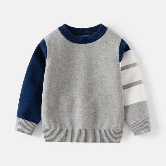 Pull léger à manches contrastées pour garçon