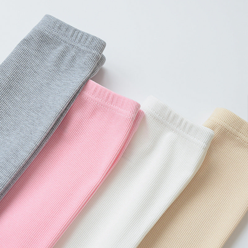 Pantalon en coton à taille élastiquée pour fille