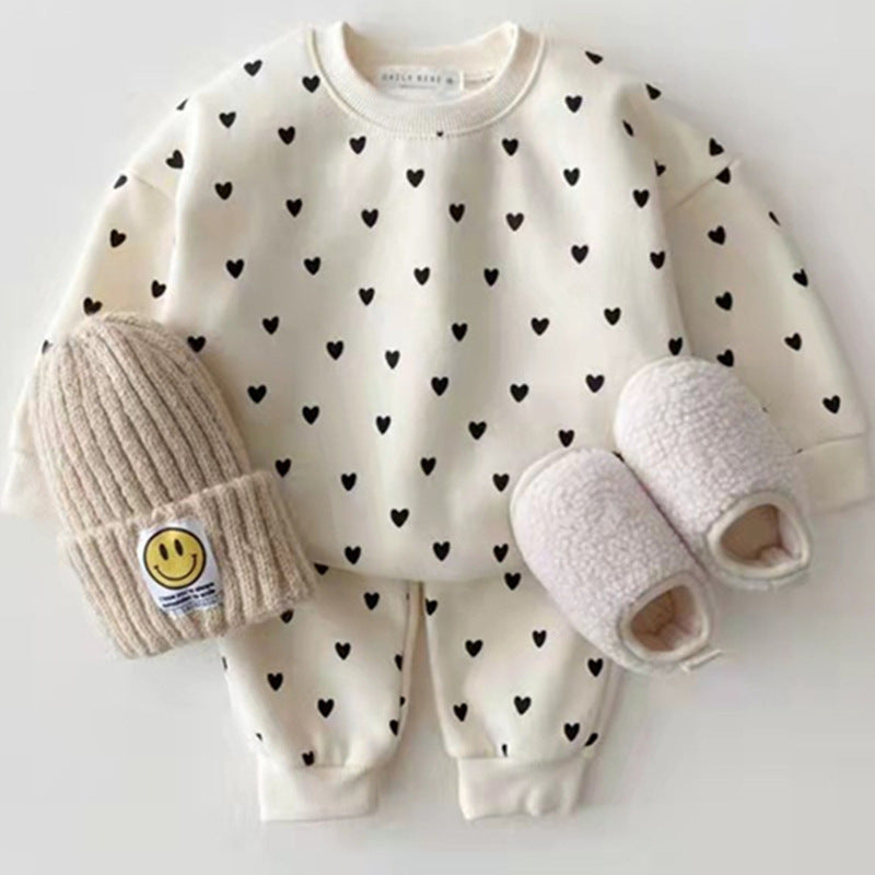 Ensemble sweat à capuche et pantalon pour bébé et petite fille