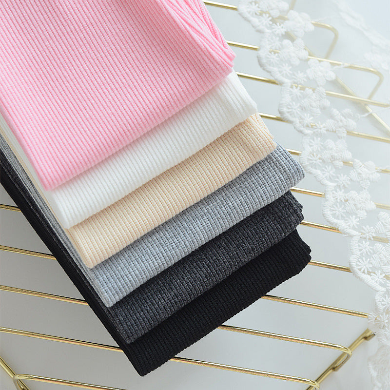 Pantalon en coton à taille élastiquée pour fille