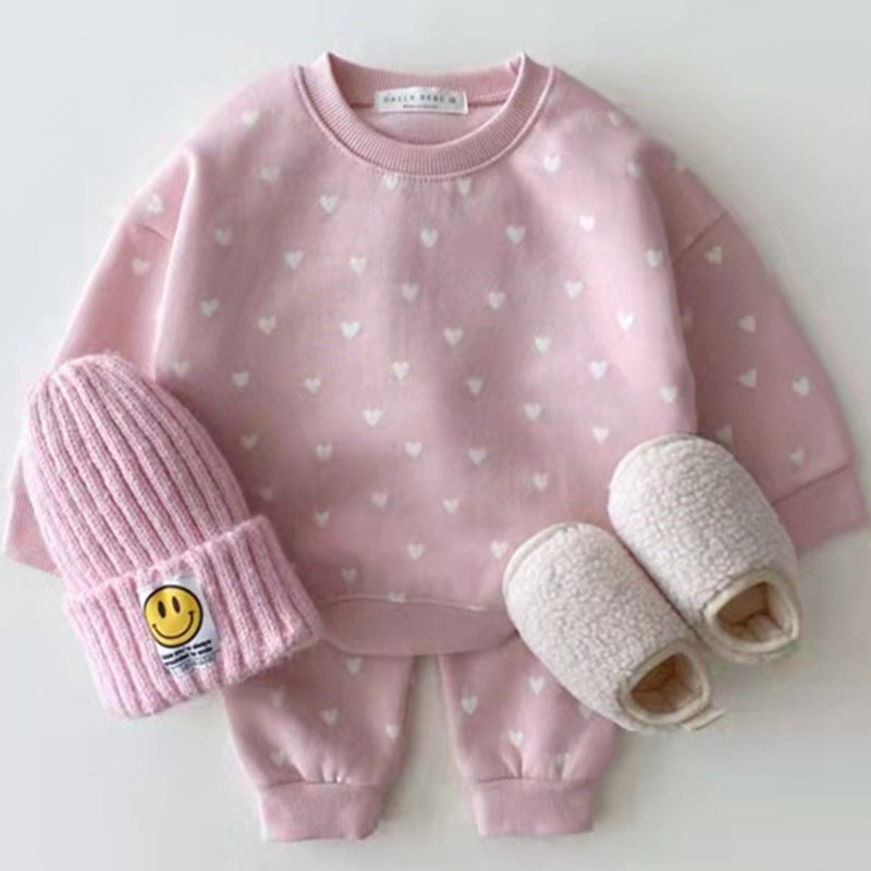 Ensemble sweat à capuche et pantalon pour bébé et petite fille